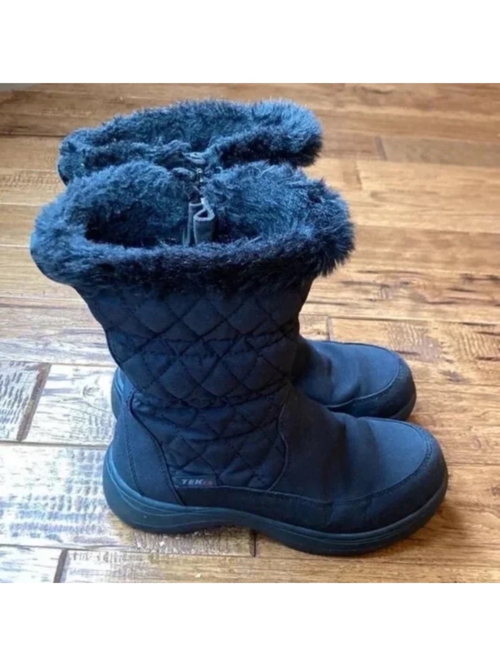 L.L. Bean Women's Insulated Commuter Boots Black Quilted Snow Winter Size 6